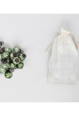 1"H Mercury Glass Ornaments in Muslin Bag, Green, Set/36