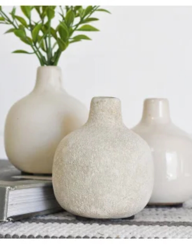 3.5" White Ball Vases
