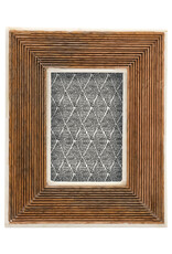 Hand-Carved Photo Frame with Bone Border