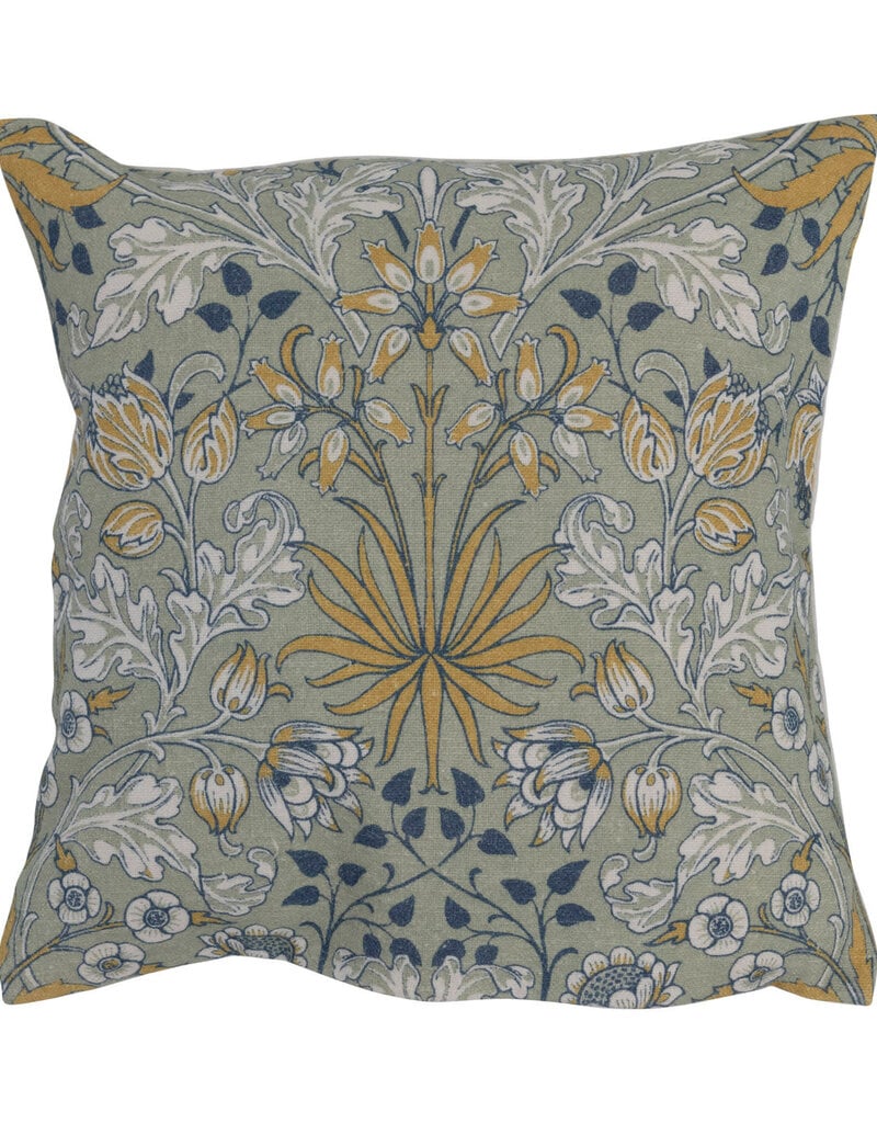 16" Cotton Pillow with Floral Pattern