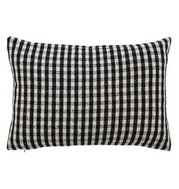 24" x 16" Woven Cotton Blend Lumbar Pillow Gingham