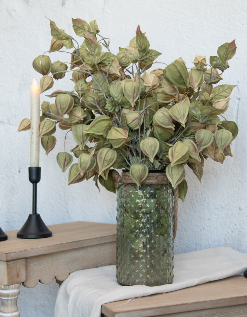 33" Green Chinese Lantern Spray