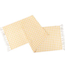 Yellow Gingham Table Runner