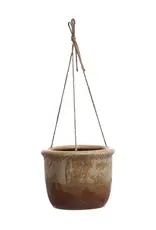 Stoneware Hanging Pot/ Cream