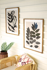 Leaf Print under glass