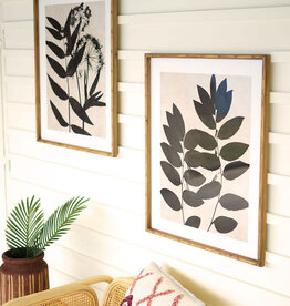 Leaf Print under glass