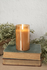 Champagne Colored 3D Glass Flame Candle