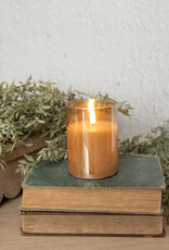 Champagne Colored 3D Glass Flame Candle