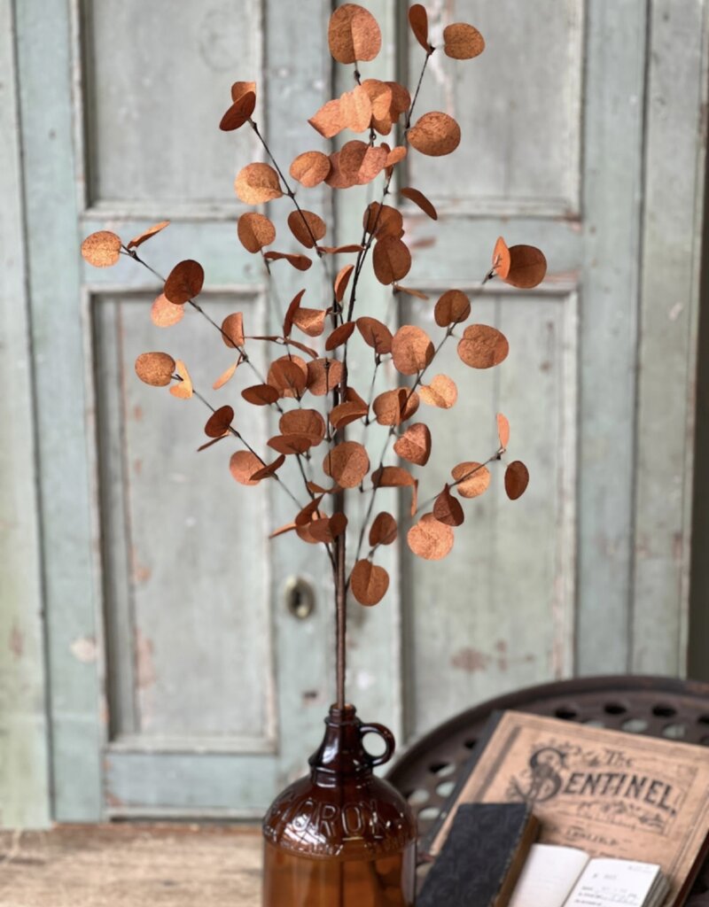 34" Penny Leaf Spray (Red)
