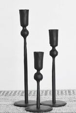 S/3 Iron Ball Candle Stands Gold