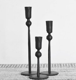 S/3 Iron Ball Candle Stands Gold