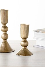 Antique Gold Ball Candle Holders, S/2