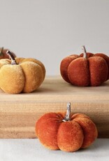 Mini Velvet Pumpkins, S/3