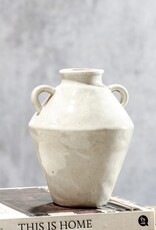 7″ CREAM COLOR HANDLE VASE