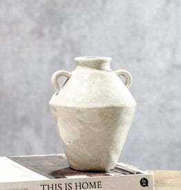 7″ CREAM COLOR HANDLE VASE