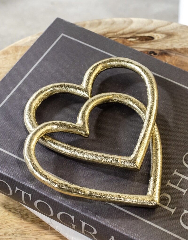 Interlocking Gold Hearts