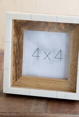 4x4 Wood/Ivory Photo Frame