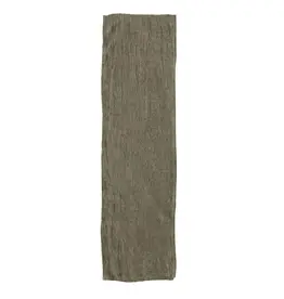 Stonewashed Linen Table Runner, Olive