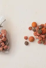 2" Round Dried Natural Pumpkin Shaped Mixed in Bag