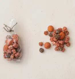 2" Round Dried Natural Pumpkin Shaped Mixed in Bag