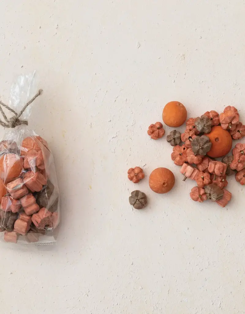 2" Round Dried Natural Pumpkin Shaped Mixed in Bag