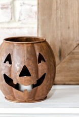 6″ RUSTIC J-O-L CANDLE HOLDER