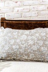 13″ X 20″ BEIGE FLORAL PILLOW