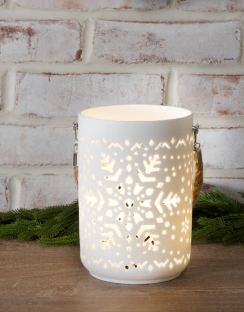 CERAMIC HOLIDAY LED LANTERN