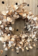 Beige Silver Dollar Leaves Wreath