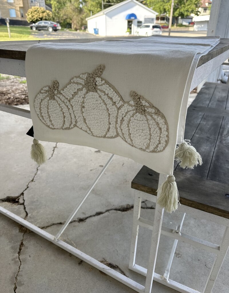 Embroidered Pumpkin Table Runner