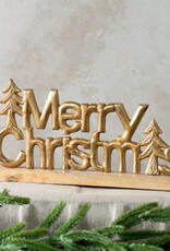 Wood and Gold Christmas Tabletop