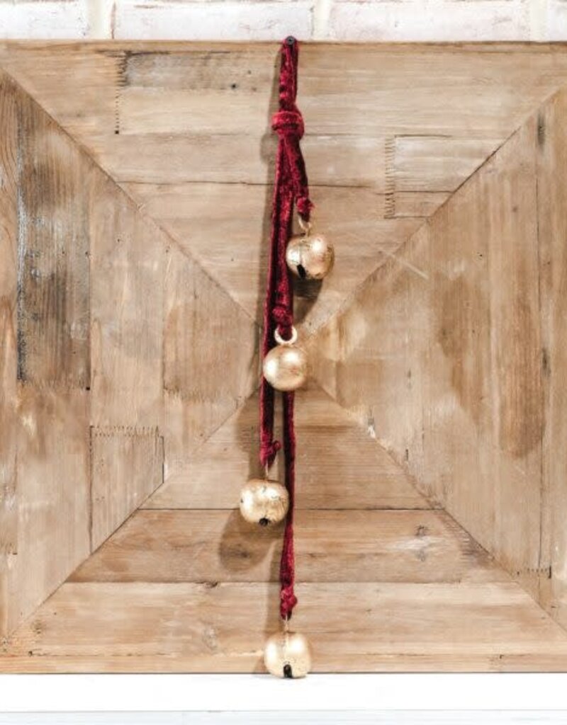 Gold Bell/Red Rope, 24"