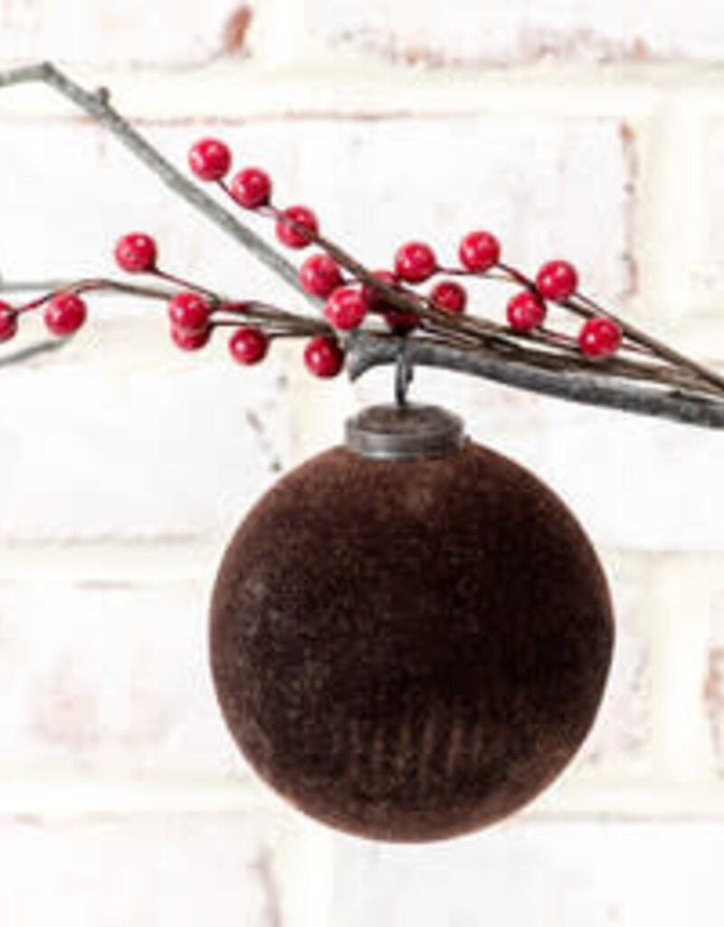 4" Velvet Ball Ornament