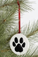 Black and White Dolomite Paw Ornament