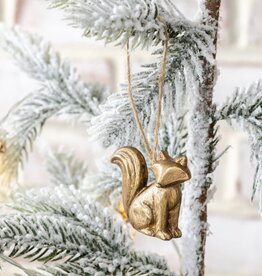 Sitting Gold Fox Ornament