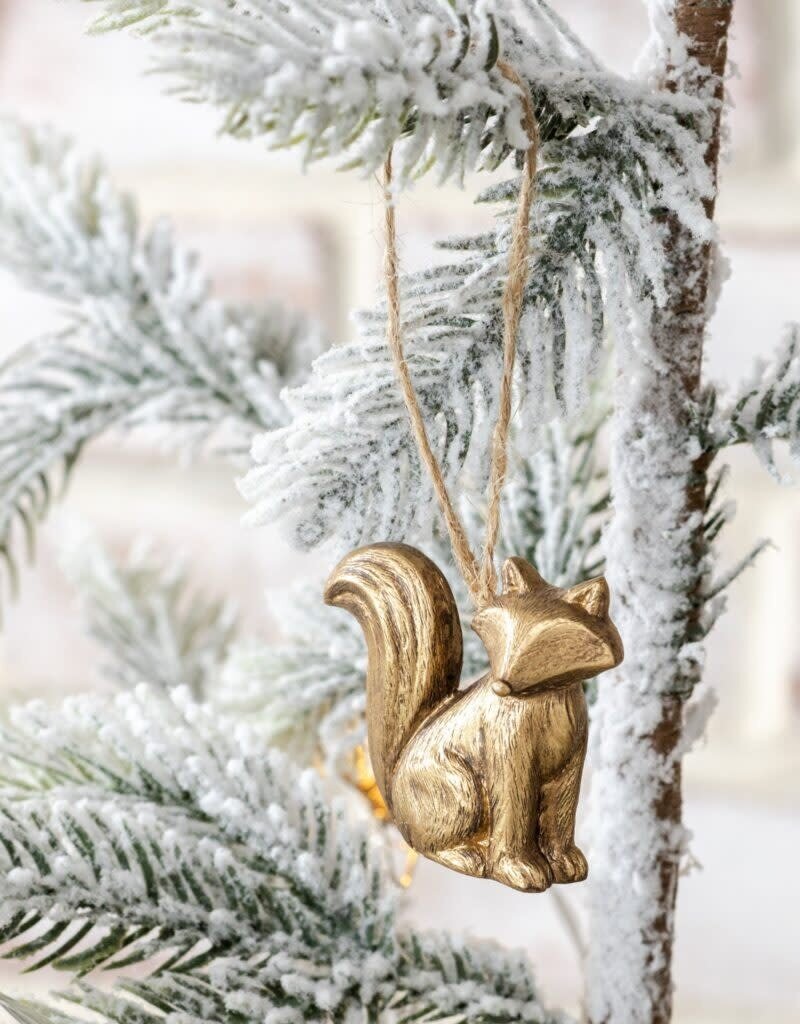 Sitting Gold Fox Ornament