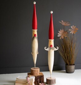 Hand Painted Tall Santa Faces