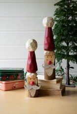 Painted Wood Santa
