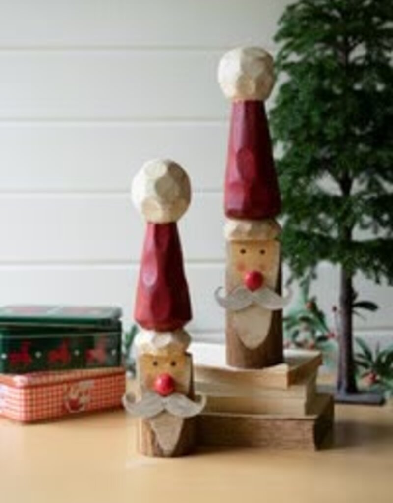 Painted Wood Santa