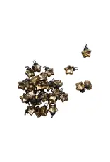 1"H Glass Star Ornaments in Kraft Box, Gold Finish, Set of 30