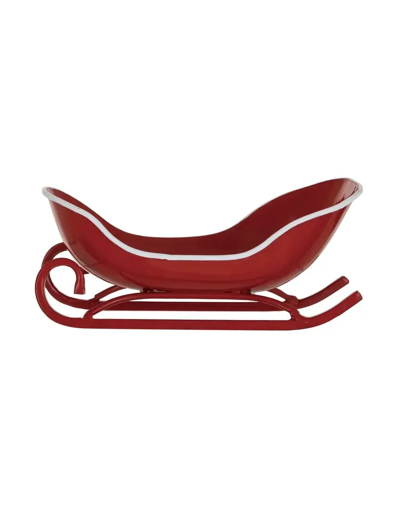 Metal Sleigh, Red & White