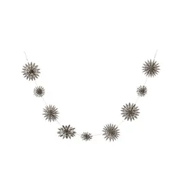 Recycled Paper Folding Snowflake Garland in Kraft Box, Grey