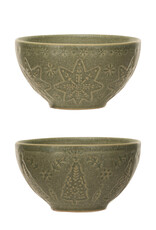 10 oz. Debossed Stoneware Bowl, 2 Styles (Each One Will Vary)