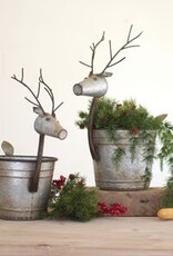 Metal Deer Planters