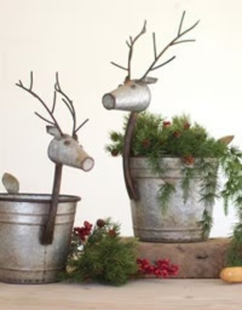 Metal Deer Planters