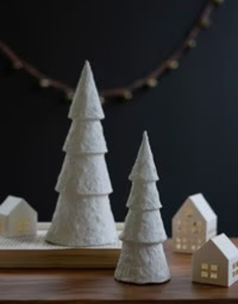 Paper Mache Christmas Trees (set of 2)