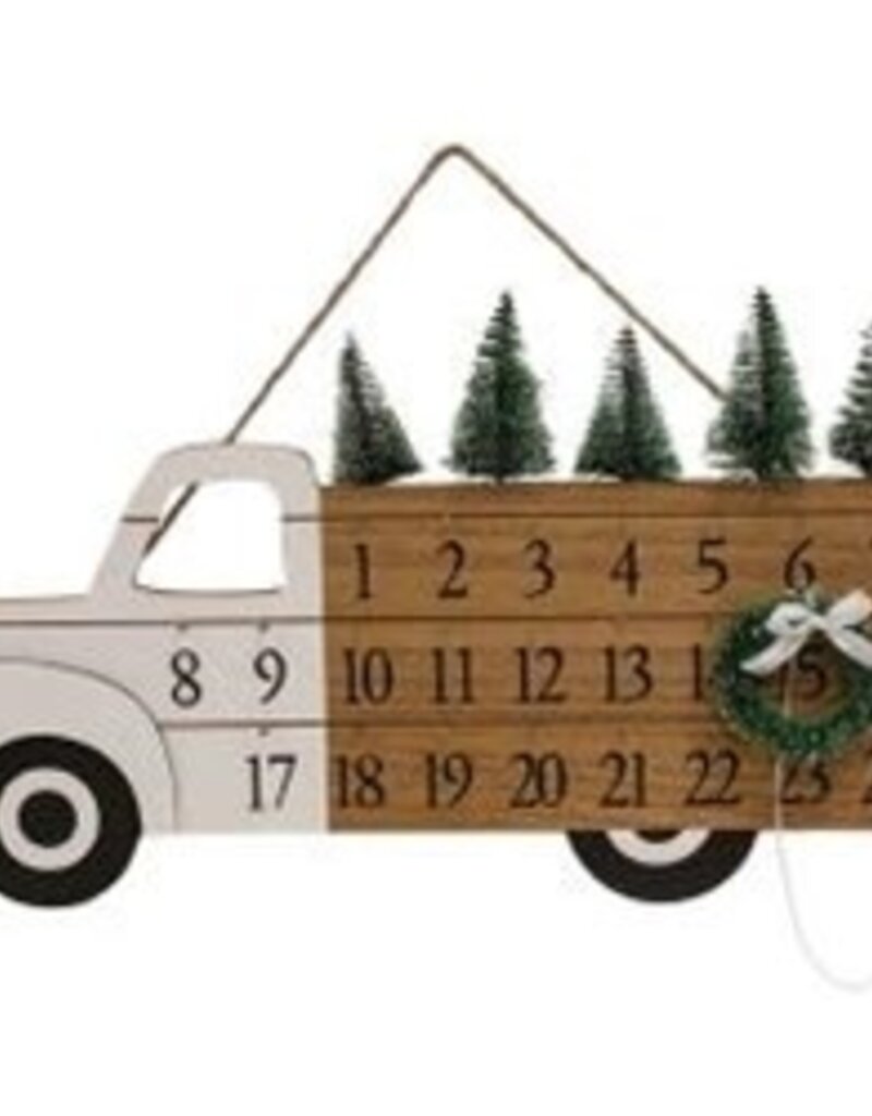 Woodland Tree Truck Christmas Calendar Hanger