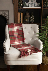 Red Plaid Throw Blanket