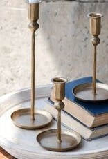 S/3 Gold Plate Candle Holders