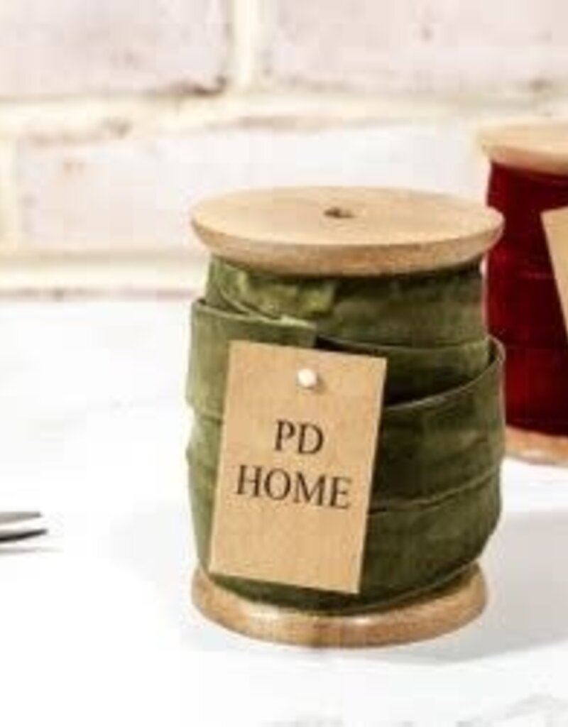 12Yard Olive Velvet Ribbon Spool